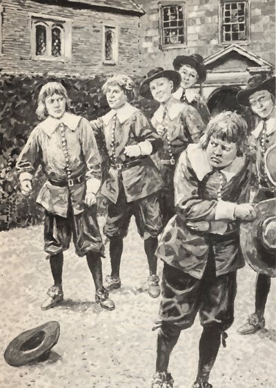 Isaac Newton (à gauche), venant de battre le tyran de l